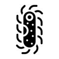 Protozoa malaria glyph icon vector isolated illustration