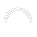 Protractor circular scale bar overlay Royalty Free Stock Photo