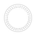 Protractor circular scale bar overlay Royalty Free Stock Photo