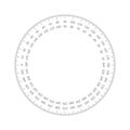 Protractor circular scale bar overlay