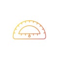 Protractor gradient linear vector icon Royalty Free Stock Photo