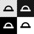 Protractor grid for measuring degrees icon isolated on black, white and transparent background. Tilt angle meter Royalty Free Stock Photo
