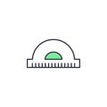 protractor icon. Element of web icon with one color for mobile concept and web apps. Thin line protractor icon can be used for web Royalty Free Stock Photo