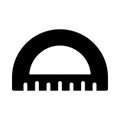 Protractor vector glyph flat icon Royalty Free Stock Photo