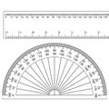Protractor+ruler Royalty Free Stock Photo
