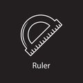 Protractor ruler icon icon. Simple element illustration. Protractor ruler icon symbol design from Construction collection set. Can Royalty Free Stock Photo