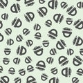 Protractor ruler and pen solid seamless pattern, architect studio theme. Vector graphics. Ruler tool with pen sign
