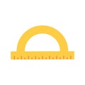 Protractor ruler, vector flat illustration on white background Royalty Free Stock Photo