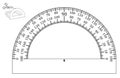 Protractor Template Paper Model Royalty Free Stock Photo