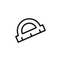 Protractor, tool icon. Element of Education icon. Thin line icon