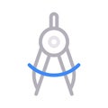 Protractor vector color line icon Royalty Free Stock Photo