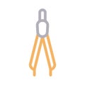 Protractor vector color line icon Royalty Free Stock Photo