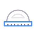 Protractor vector color line icon Royalty Free Stock Photo