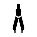 Protractor vector glyph flat icon Royalty Free Stock Photo
