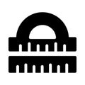Protractor vector glyph flat icon Royalty Free Stock Photo