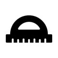 Protractor vector glyph flat icon Royalty Free Stock Photo