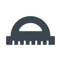 Protractor vector glyph flat icon Royalty Free Stock Photo