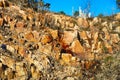The protrusions of granite rock