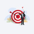 Proud businessman has achieved the target design vector illustration Royalty Free Stock Photo