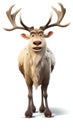 proud cartoon bull elk with big eyes, AI Generative