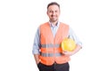 Proud, confident and successful contractor, foreman or builder