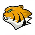logo Tiger. Head of a predator - sports mascot. Royalty Free Stock Photo