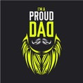 Am proud dad illustration shirt design