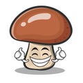 Proud face mushroom character cartoon
