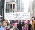 Proud Feminists, Intersectional Feminism, Women`s March, Midtown, Manhattan, NYC, NY, USA