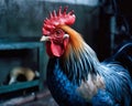 Proud French Rooster in Blue, White, and Red
