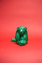 Proud Green Lion Figurine