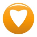 Proud heart icon orange