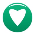 Proud heart icon vector green