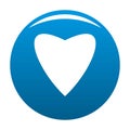 Proud heart icon vector blue