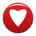 Proud heart icon vector red