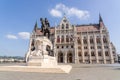 Proud Hungary King in front of Budapest Parliament