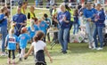 Proud kids getting their medals from Prins Daniel and the Heptathlon athlete Carolina Kluft after the Prins Daniel race