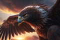 Proud majestic eagle flying through the sky Royalty Free Stock Photo