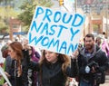 Proud Nasty Woman Holding Sign in Tuscon, Arizona