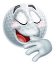 Proud Pleased Golf Ball Emoticon Emoji Icon