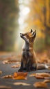 Proud Prince Geo: A Curious Young Fox in the Autumn Woods