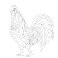 Proud Rooster Outline