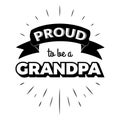 Proud to be a grandpa vintage lettering invitation labels with rays.