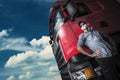 Proud Trucker and His Truck Royalty Free Stock Photo