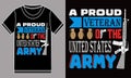 A proud veteran of the United States Army t-shirt design Royalty Free Stock Photo