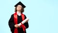 Schoolgirl Celebrating Graduation