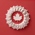 Proudly Canadian Minimalistic 3D Craft Illustration for Canada Day Festivities Royalty Free Stock Photo