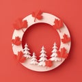 Proudly Canadian Minimalistic 3D Craft Illustration for Canada Day Festivities Royalty Free Stock Photo