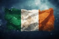 Proudly displaying the national identity irish flag gracefully adorning the background