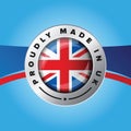 Proudly made in UK sign badge